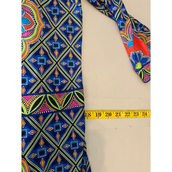 Laundry By Shelli Segal Geometric Floral Print Dress Multicolor Medium - Picture 9 of 10